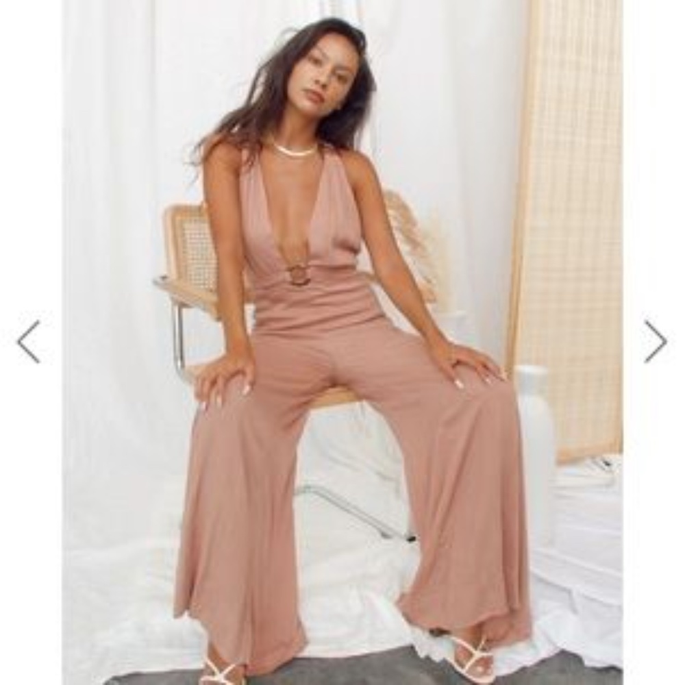 NWT 12th tribe tan jumpsuit